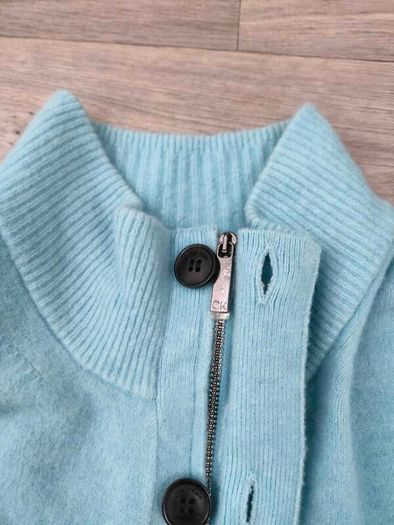CK Calvin Klein Half Zip/Button Wool Blend Jumper Mens XL