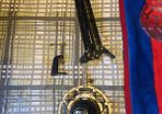 Blue Snowball with radio arm and shock mount