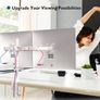 Dual Monitor Arm Desk Mount, Adjustable for 13/27 Inch  Screens, VESA 75x75/100x100, Full Motion Tilt, 360 Rotation, Height Adjustable, Max 10kg per Arm, Easy Install, White Image 8