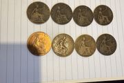 Early GB Pennies - 12 off