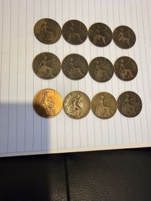 Early GB Pennies - 12 off