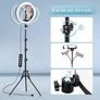 10 inch RGB Ring Light with 59'' Extendable Tripod Stand & Phone Holder 21 colours Image 5
