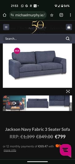 3 seater sofa - grey