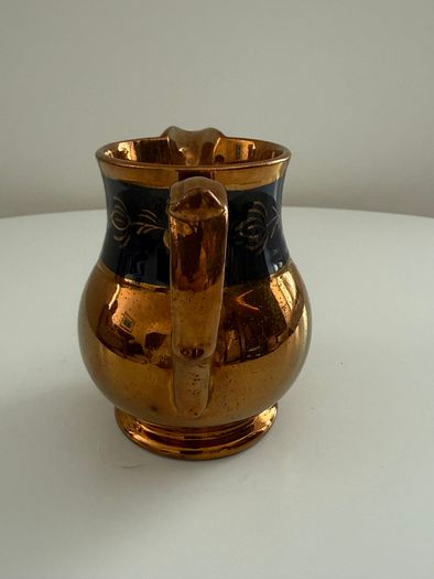 Antique Victorian Staffordshire Copper Lustreware Collection. 5 Pieces