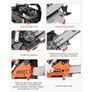 40 cc Gas Chainsaw, 14 inch Gas Powered Chainsaw, 1.8 HP Power Chain Saw with Non-Slip Handle, Image 6