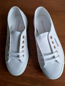 Superga 2750 COTU CLASSICWhite_Rose Gold  , size uk4/eu37