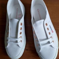 Superga 2750 COTU CLASSICWhite_Rose Gold  , size uk4/eu37