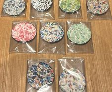 Hand Decorated China Mosaic Magnets