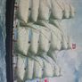Very nice Antique Canvas Painting  Clipper circa 1960s in very good conditions Image 3