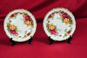 Set Of 2 Royal Albert OLD COUNTRY ROSES  Butter Plates