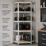 Heavy Duty Corner Shelving Unit 875kg 5 Tier Garage Storage Shelf Silver Natural Beige Image 2