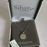Silver by Absolute Sterling Silver Initial U CZ Disc Pendant Necklace New Boxed  CAN POST Image 3