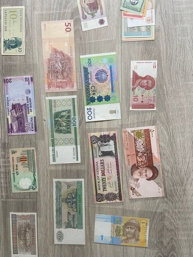 52PCS Notes From 28 Countries Real Banknotes New UNC