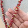 Vintage African Style Beautiful Eyes Glass Beads Strand 22 inches Image 6