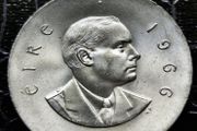 Silver Padraig Pearse 10 Shilling 1966 UNC coin