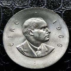 Silver Padraig Pearse 10 Shilling 1966 UNC coin