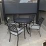 Cast Aluminiun garden table, 5 chairs & parasol Image 3