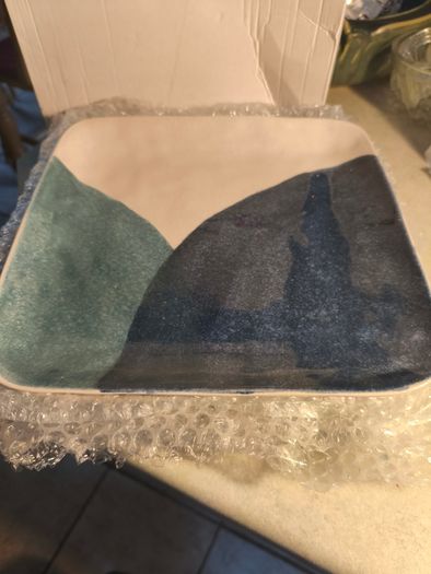 Set of 6 MEADOWS & BYRNI IRELAND STONEWARE Melfi Dinnerware Collection - Pine Green Dinner plate