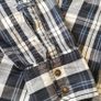 Diesel Mens blue/white check long sleeve Shirt with snap buttons Medium size Image 4