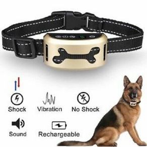 Rechargeable Anti Bark Electric Shock Dog Collar Stop Barking Pet Training Collar Control