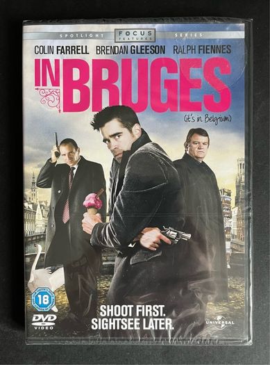In Bruges. DVD Film . Staring Colin Farrell, Brendan Gleeson & Ralph Fiennes New and Sealed
