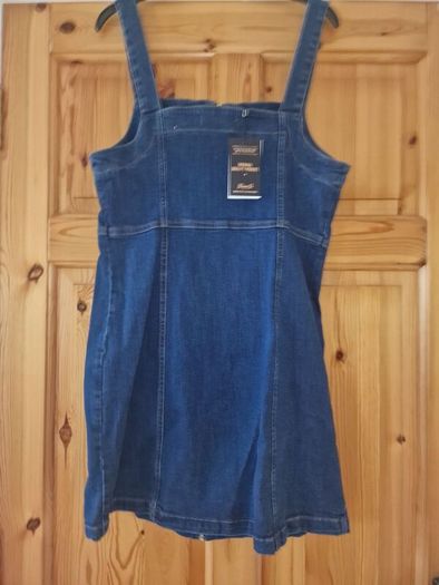Denim fitted mini dress