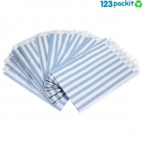 200 x Striped Paper Candy Bags - Assorted Colours  job lot 200 for 6 euro