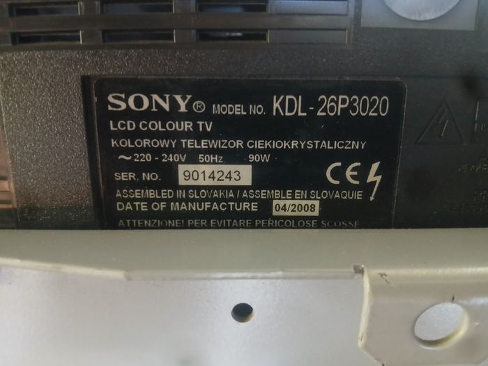 Sony Bravia 26 " tv