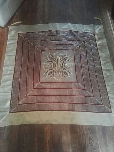 Gold And Wine Tablecloth