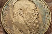 Germany  German States Bavaria Silver 1911 2 Mark Prince Regent Luitpold Beautiful Uncirculated Toned!
