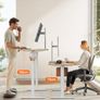 Electric Standing Desk Height Adjustable 160 x 80cm Sit Stand with 4 Memory Smart Pannel Home Office Splice Board Image 3