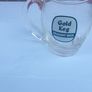 Gold keg  vintage half pint draught beer tankard glass .made by skol company, 70s ,rare glass,sold as is Image 6