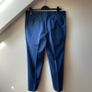 New Louis Copeland Canali Blue Wool Trousers 34R Image 4