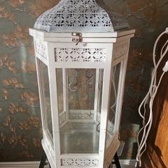 Large lantern with fairy lights