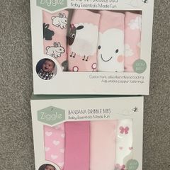 Ziggle Bandana Baby Dribble Bibs 2 x 4 pack