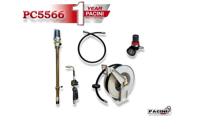 Oil Dispensing Pump with Retractable Reel - Metered