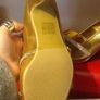 gold special occasion shoes Image 5