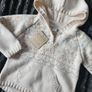 The Little White Company Knitted Jumper with Hood Image 2