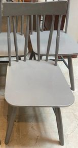 1 x Grey Sturdy Wooden Kitchen Dining Chair - Can Deliver