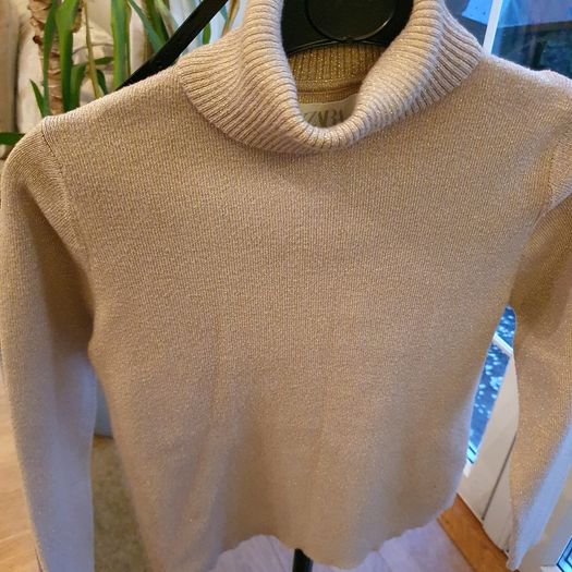 Zara Gorgeous Gold Knit Girl's Jumper Age 10 Yr