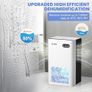 Xunjie Portable Dehumidifiers for Home, 2300ml Dehumidifier - Ultra Quiet & Auto Defrost 7 Colour LED Light Auto Shut Off - Ideal for Bedroom Bathroom RV Car Kitchen Garage Damp Removal  White Image 4