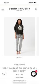 Isabel Marant Stonewashed Grey Jeans -  BNWT