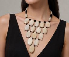 Vintage ox bone necklace