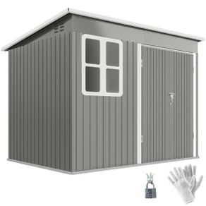 Galvanised Steel Garden Shed 8.5 x 6ft