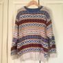 Vintage 90s Patterned Knit Grandpa Jumper Oversized XL Image 2
