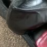 shoes black leather shoes size 6 contrast leather & burgandy Image 4