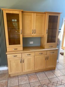 kitchen dresser with lights