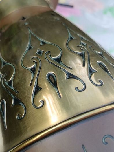 40 cms Daalderop Art Deco Copper and Brass Vase