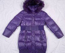 Savage Violet Purple Down Belted Puffer Coat Jacket 8-10UK/36-38EU