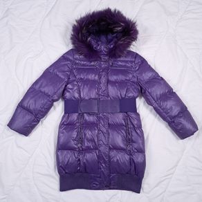 Savage Violet Purple Down Belted Puffer Coat Jacket 8-10UK/36-38EU